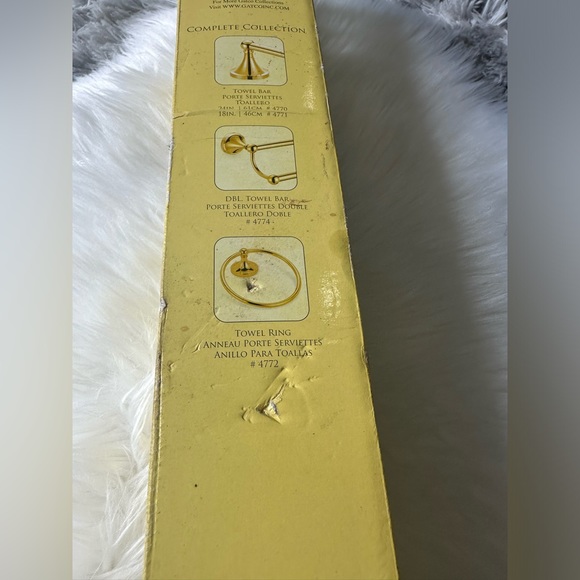 NWTGatco Hatton Polished Brass 24-in Double Towel Bar. Model:4774 New In Box - Picture 4 of 7